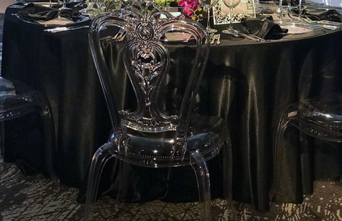 Chaise Baroque Plexis transparente