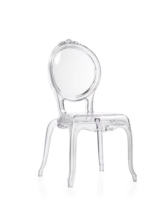 Chaise Medaillon Plexis transparente