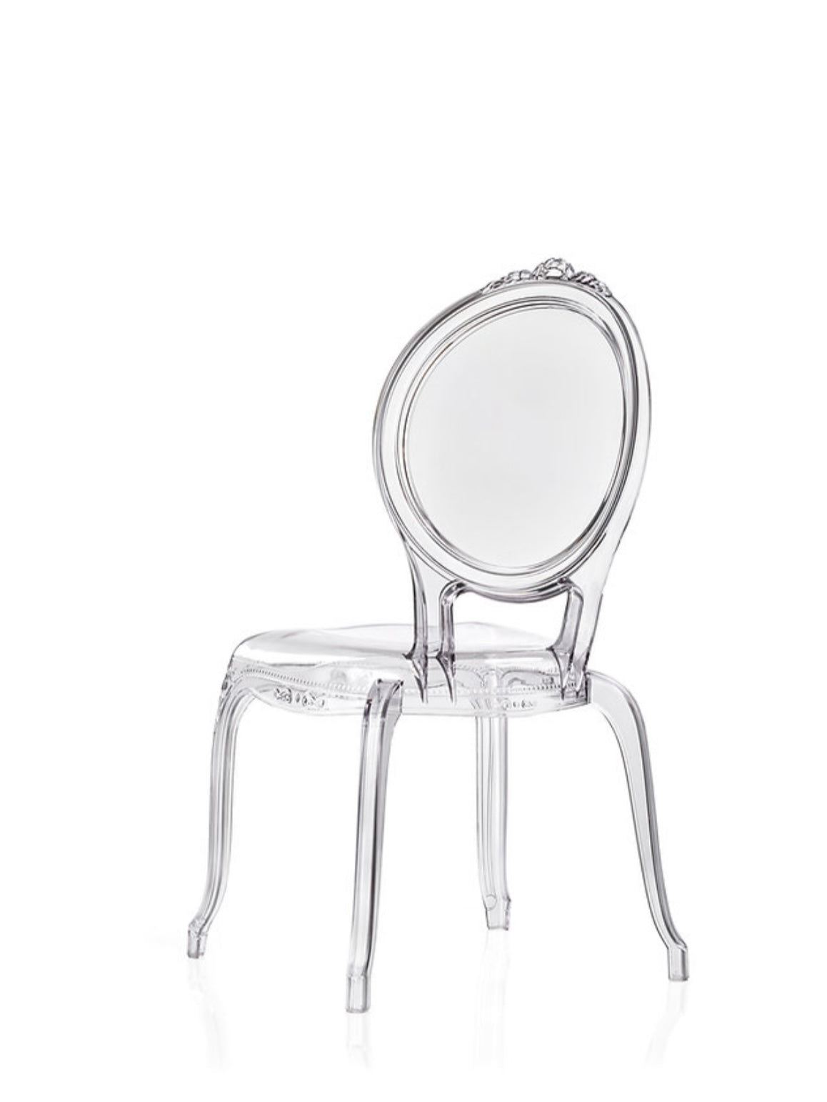Chaise Medaillon Plexis transparente