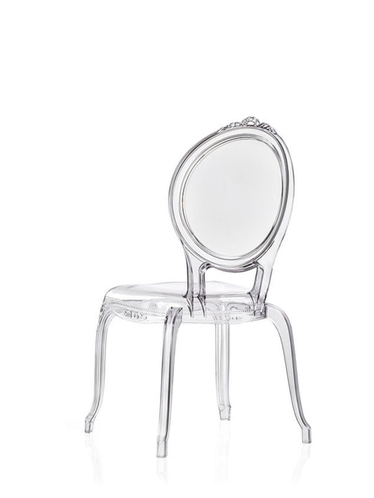 Chaise Medaillon Plexis transparente