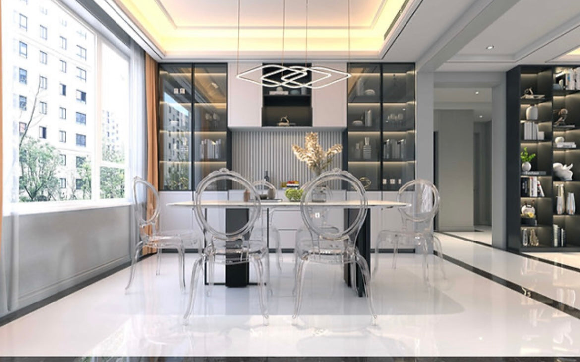 Chaise Medaillon Plexis transparente