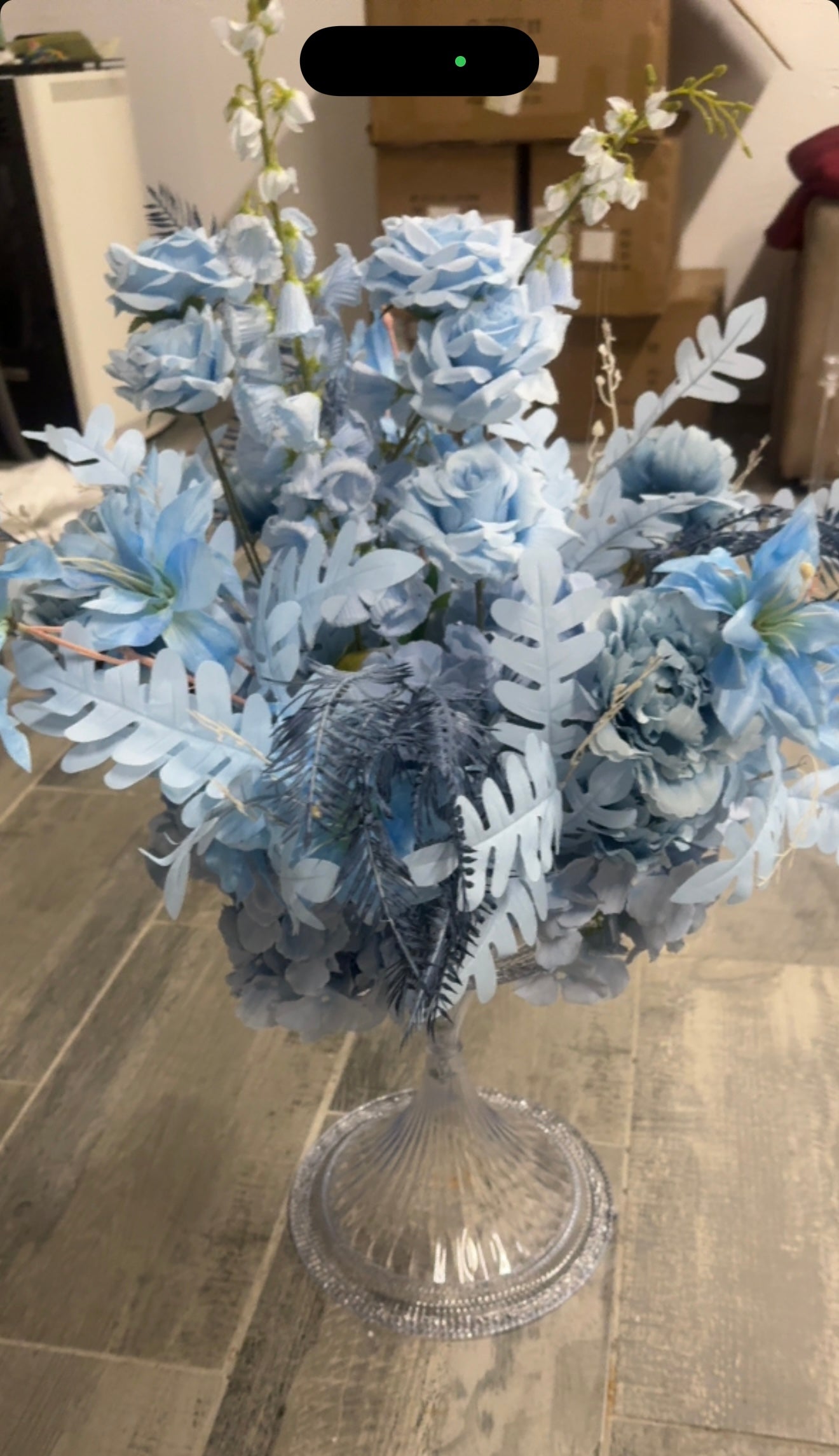 Fleurs Artificielles Bleu