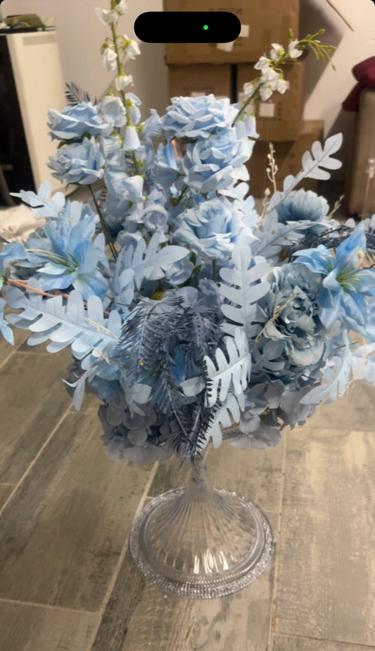 Fleurs Artificielles Bleu